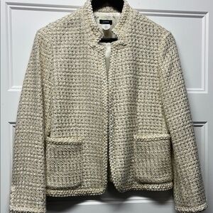 J. Crew Cream Textured Blazer